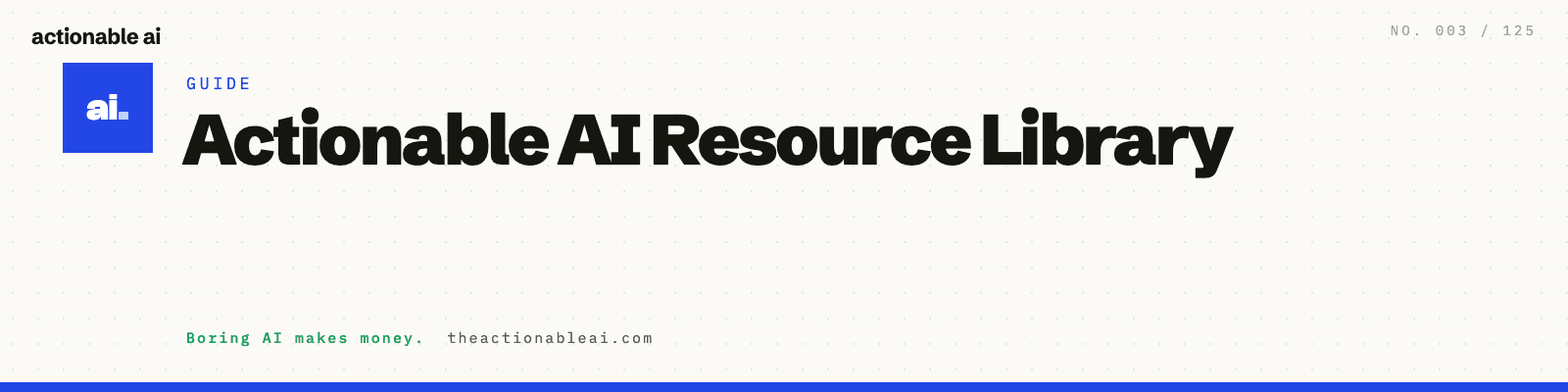 Actionable AI Resource Library