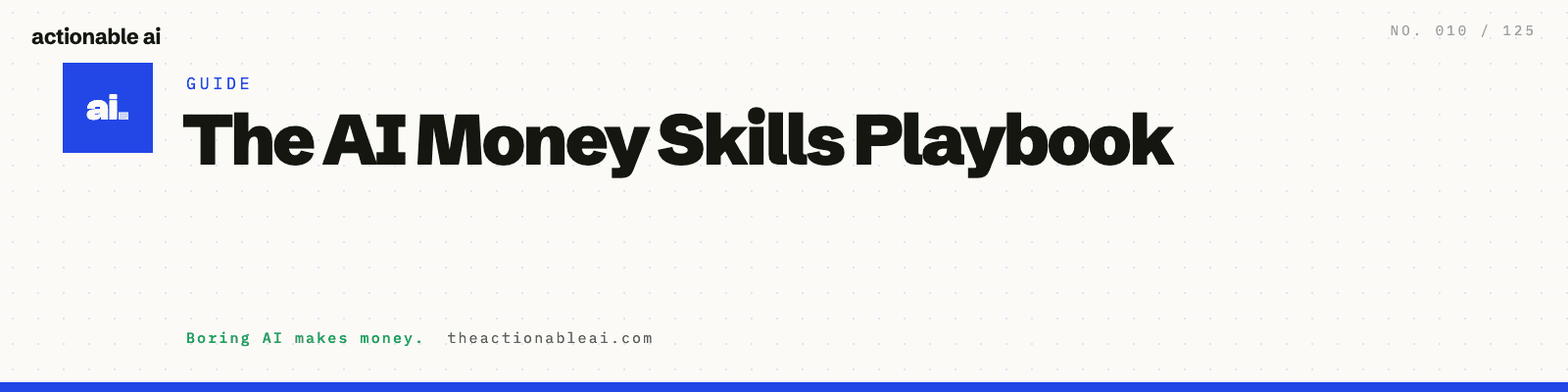 The AI Money Skills Playbook