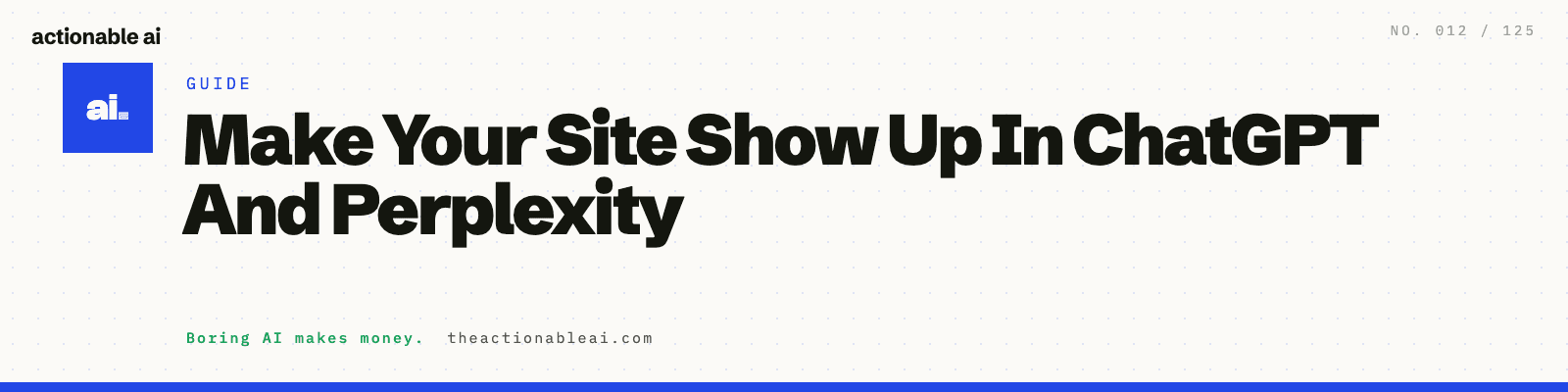 Make Your Site Show Up in ChatGPT and Perplexity
