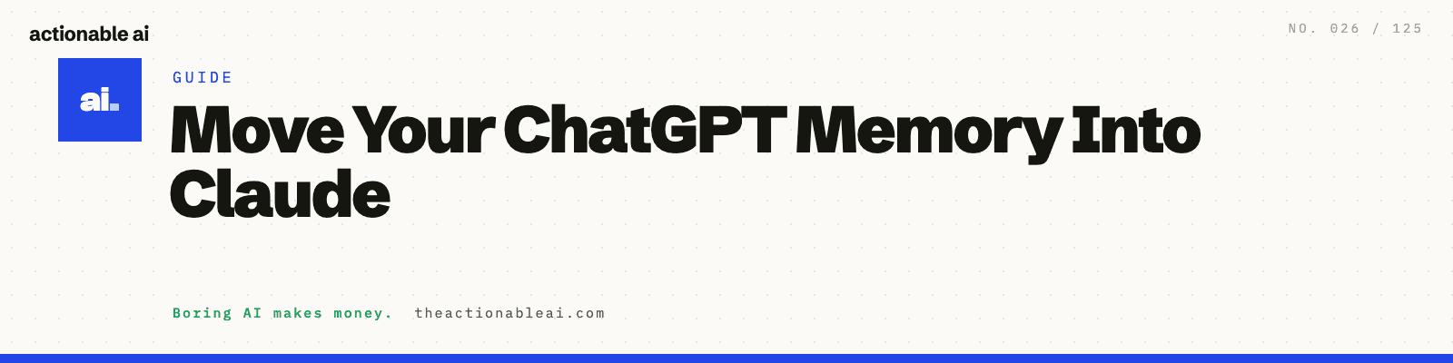 Move Your ChatGPT Memory Into Claude