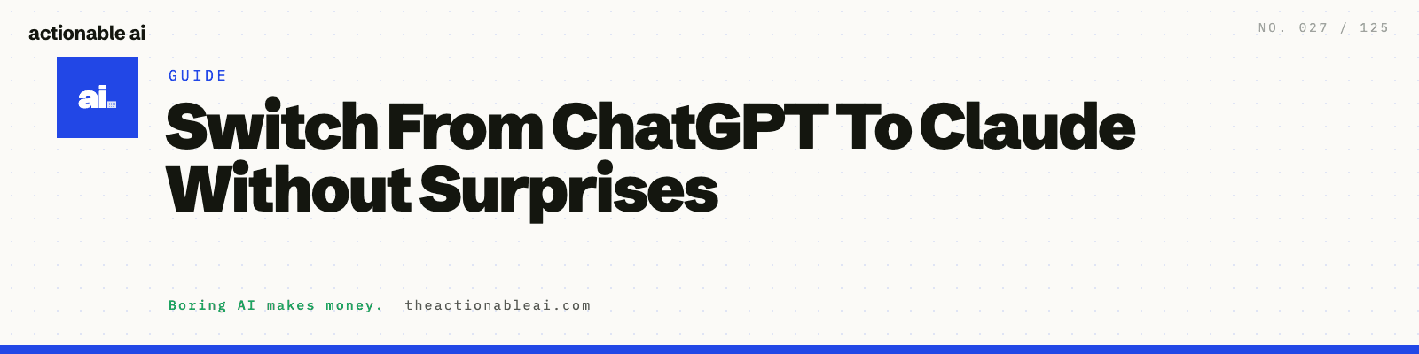 Switch From ChatGPT To Claude Without Surprises