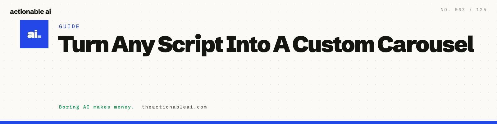 Turn Any Script Into A Custom Carousel