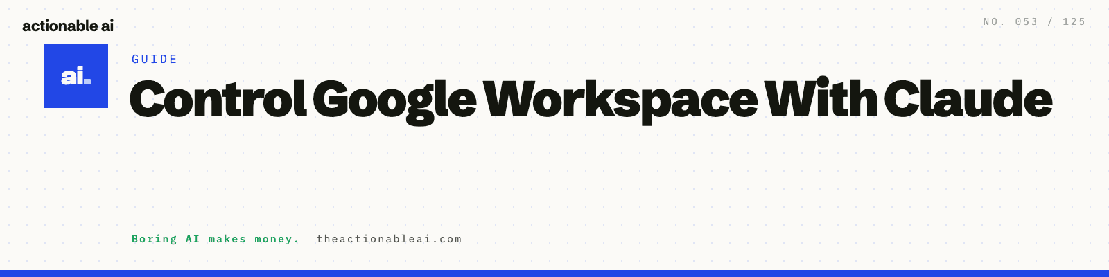 Control Google Workspace With Claude