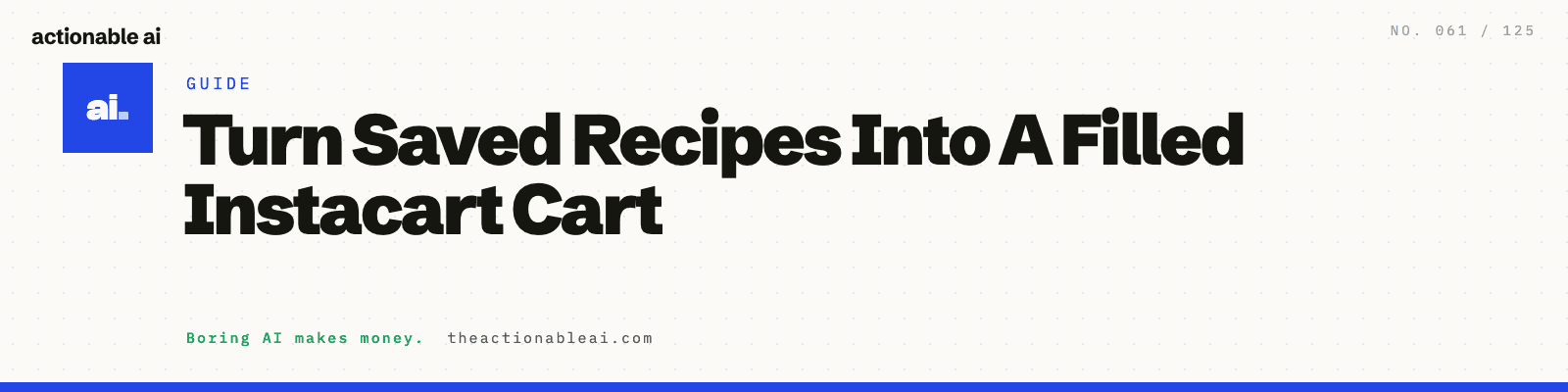 Turn Saved Recipes Into A Filled Instacart Cart