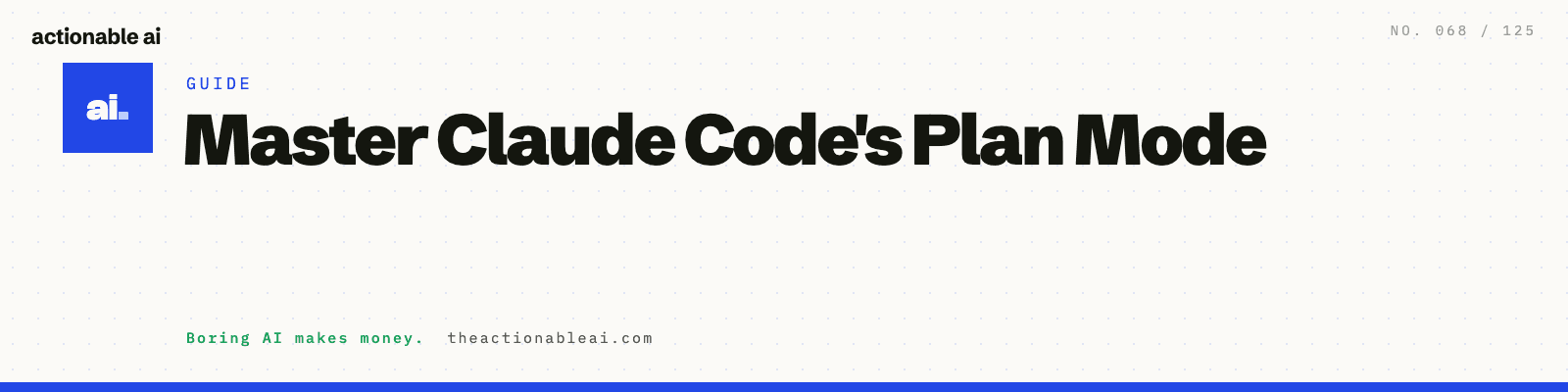 Master Claude Code's Plan Mode