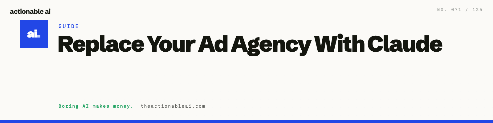 Replace Your Ad Agency With Claude