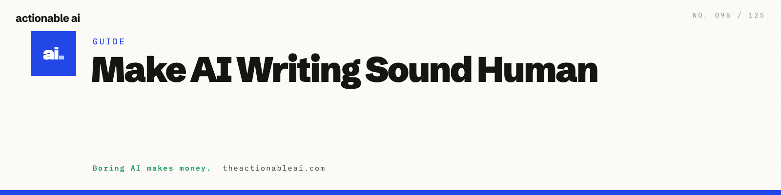 Make AI Writing Sound Human