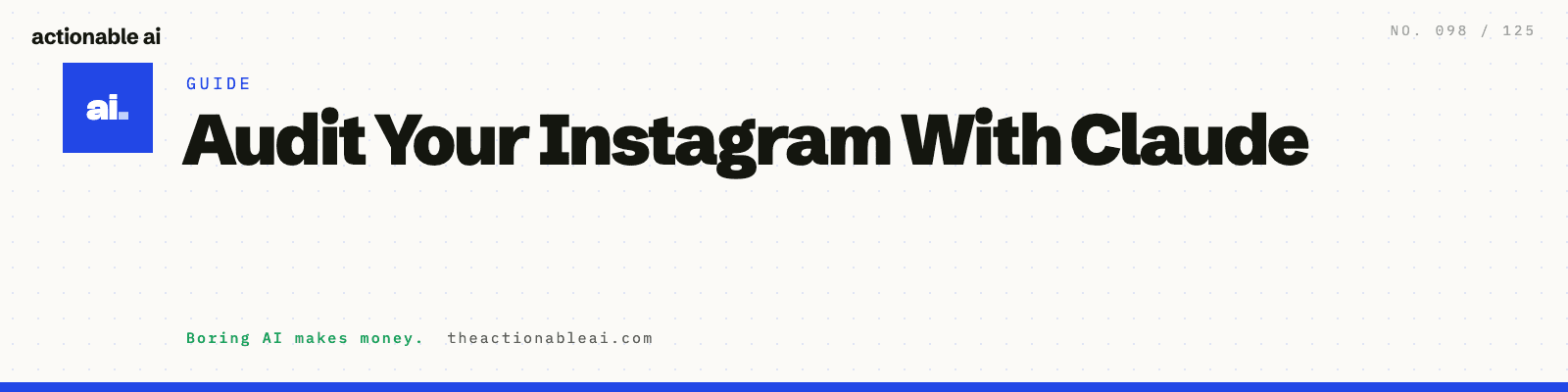 Audit Your Instagram With Claude