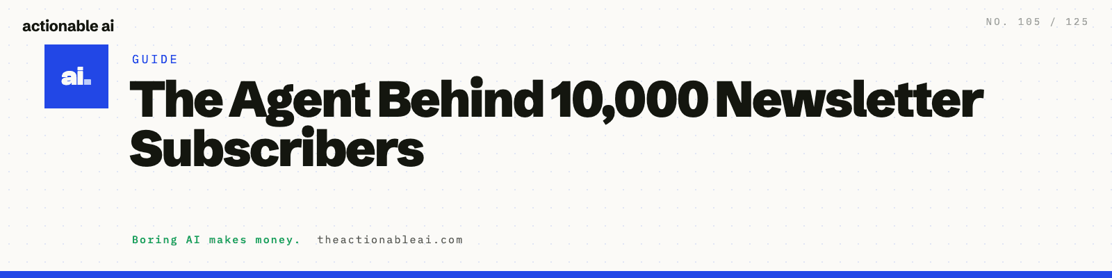 The Agent Behind 10,000 Newsletter Subscribers