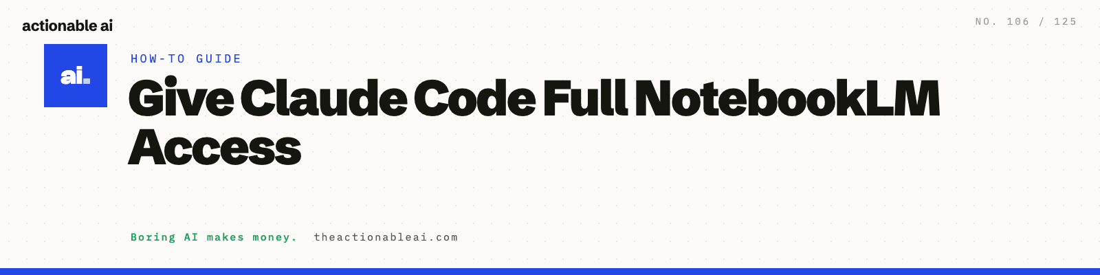 Give Claude Code Full NotebookLM Access