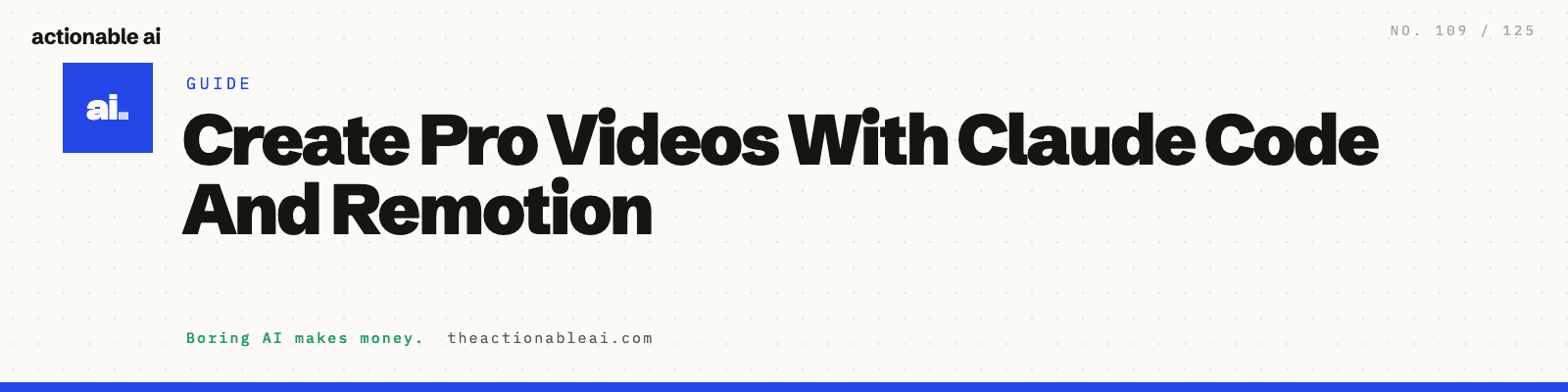 Create Pro Videos With Claude Code And Remotion